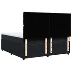 vidaXL Sommier à lattes de lit avec matelas Noir 180x200 cm Velours