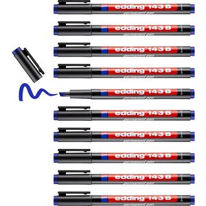 Feutre Permanent 143 b bleu 1-3 mm x 10 EDDING
