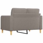 vidaXL Canapé à 2 places Taupe 120 cm Tissu