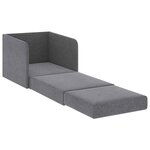 vidaXL Fauteuil convertible gris clair tissu