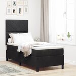 Lit à ressorts vidaXL avec matelas et LED Noir 80x200 cm Velours