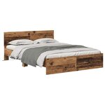 vidaXL Cadre de lit Bois Ancien 150 x 200 cm Bois d'ingénierie