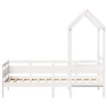 vidaXL Lit de jour avec toit blanc 90x190 cm bois de pin massif