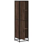 vidaXL Buffet haut chêne marron 35 5x35x139 cm bois d'ingénierie métal