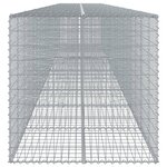 vidaXL Panier gabion avec couvercle 1000x100x100 cm fer galvanisé