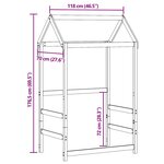 vidaXL Toit de lit pour enfants 118x70x176 5 cm bois de pin massif