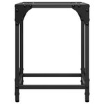 vidaXL Table basse avec dessus en verre transparent 30x30x40 cm acier