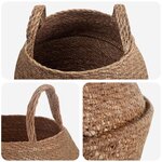 vidaXL Pot de plante avec poignées 2 pc Naturel Ø 32 x 32 cm