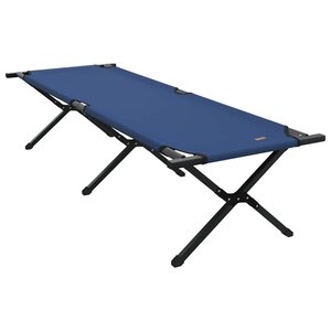 vidaXL Lit de camping pliant Bleu Tissu Oxford