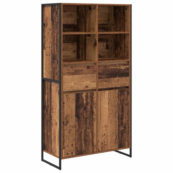 vidaXL Buffet 2 Pièces Bois Ancien 81 x 36 x 150.5 cm Bois d'ingénierie