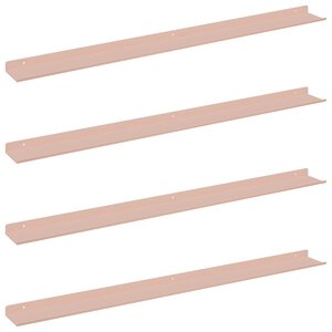 vidaXL Étagère flottante 4 Pièces Rose 100 x 9 x 2 5 cm Acier