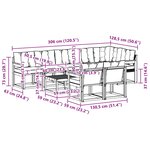 vidaXL Ensemble de canapés d'extérieur 9 pc Blanc et noir