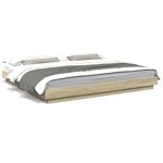 vidaXL Cadre de lit avec lumières LED sans matelas 180x200 cm