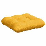 vidaXL Coussins de siège 4 Pièces Jaune clair 45 x 45 cm