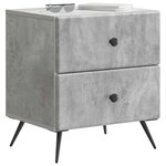 vidaXL Cabinet de chevet 2 pièces Gris béton 43 x 34 5 x 47 5 cm