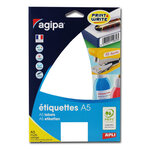 Etiquettes blanches 16 feuilles A5 80x45mm 96 pièces