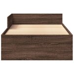 vidaXL Cadre de lit chêne marron 90x200 cm bois d'ingénierie
