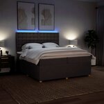 vidaXL Sommier à lattes de lit avec matelas Marron foncé 200x200 cm