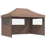 vidaXL Tente de fête 279 x 410 x 315 cm Marron Tissu Oxford