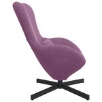 Fauteuil œuf en velours pourpre