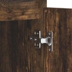 vidaXL Buffet avec tiroirs chêne fumé 100 5x35x76 cm bois d'ingénierie