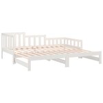 vidaXL Lit coulissant Blanc 2x(90x200) cm Bois de pin massif