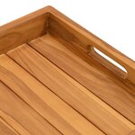 vidaXL Plateau de service 60x35 cm Bois de teck massif
