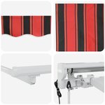 vidaXL Auvent Rétractable Rayure Multicolore 400x200 cm tissu
