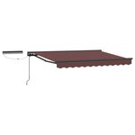 vidaXL Auvent rétractable électrique Marron et anthracite 3 5 x 2 5 m