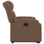 vidaXL Fauteuil inclinable Marron Tissu