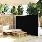 vidaXL Auvent latéral rétractable 140 x 300 cm Noir