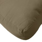 vidaXL Coussins de palette lot de 2 taupe mélangé tissu