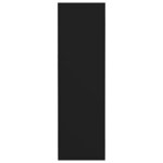 vidaXL Armoires à chaussures murales 4 Pièces noir bois d'ingénierie