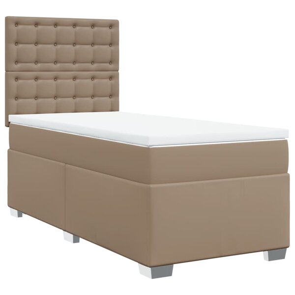 vidaXL Sommier à lattes de lit avec matelas Cappuccino 80x200 cm