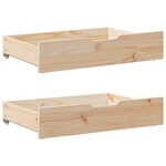 vidaXL Lit de jour avec gigogne et tiroirs sans matelas 90x200 cm