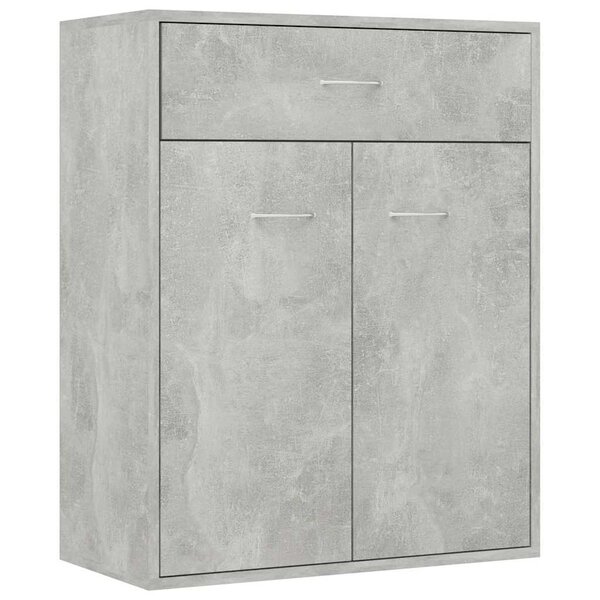 vidaXL Buffet Gris béton 60x30x75 cm Bois d'ingénierie