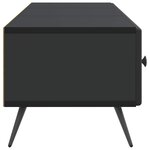 vidaXL Meuble TV avec tiroir Noir 147 x 34 5 x 30 cm Bois d'ingénierie