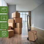 Pack and Move - Diable pliable - 45Kg - Déménagement et Transport - Léger Compact - Petit Diable Manutention - Manche Télescopique - Tendeur intégré