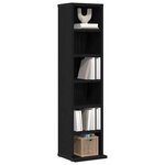 vidaXL Armoire à CD chêne noir 21x20x88 cm bois d'ingénierie