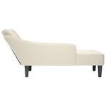 vidaXL Fauteuil long avec accoudoir droit crème velours