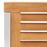 vidaXL Chaises de jardin avec coussins lot de 2 Teck solide et acier