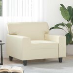 vidaXL Fauteuil Crème 60 cm Similicuir