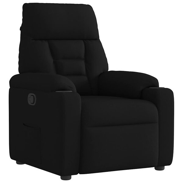 vidaXL Fauteuil inclinable Noir Tissu