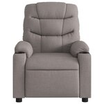 vidaXL Fauteuil inclinable Taupe Tissu