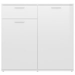 vidaXL Buffet blanc brillant 80x36x75 cm bois d'ingénierie
