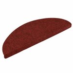 vidaXL Tapis autoadhésifs de marches 10 Pièces Rouge 56x17x3cm Aiguilleté