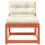 vidaXL Canapé de jardin avec coussins cire marron bois pin massif