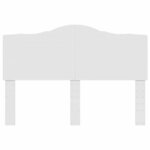 vidaXL Tête de lit avec tête de lit Blanc 150 cm Bois d'ingénierie