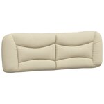 vidaXL Cadre de lit sans matelas Hvar crème 160x200 cm tissu