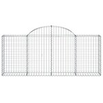 vidaXL Paniers à gabions arqués 12 Pièces 200x30x80/100 cm Fer galvanisé